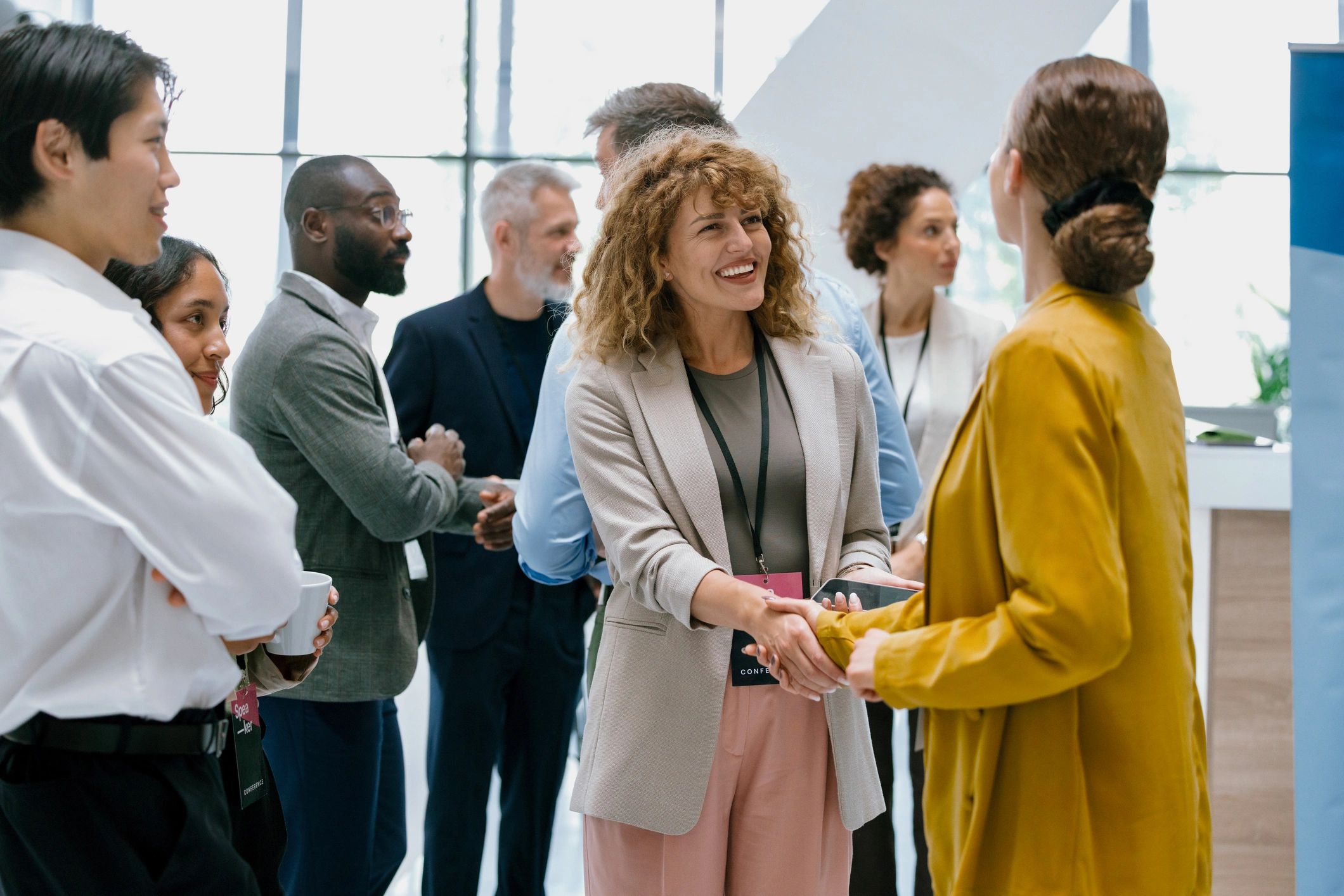 Business leaders building a trusted partnership